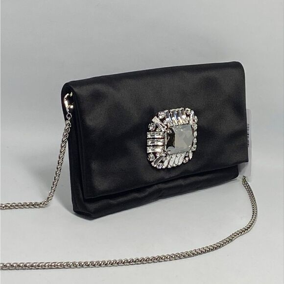 Jimmy Choo Titania Crystal Satin Clutch - Picture 3 of 12